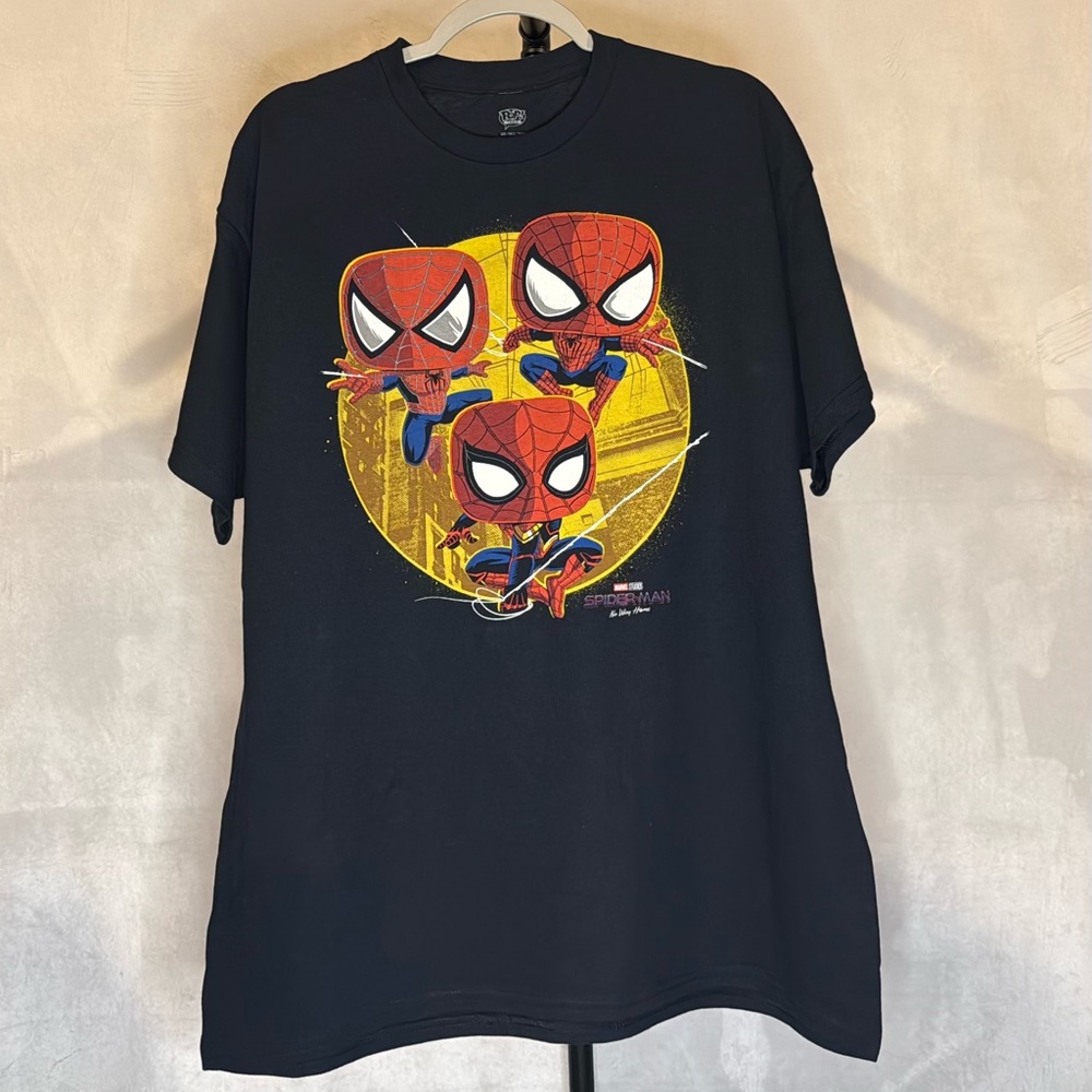 Funko Pop Spider-Man No Way Home 3 Spider-Men Graphic Tee Black XL